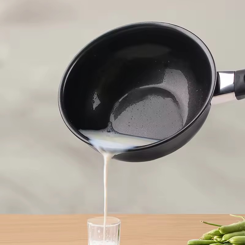 Mini olla de sopa antiadherente para leche, estofado doméstico, Cocina de Inducción de fideos instantáneos de estilo coreano, olla de comida de bebé de hierro refinado