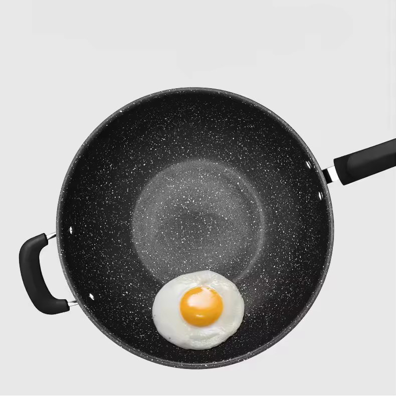 Wok antiadherente con cocina de gas de la cocina de inducción del wok los 32cm del hogar