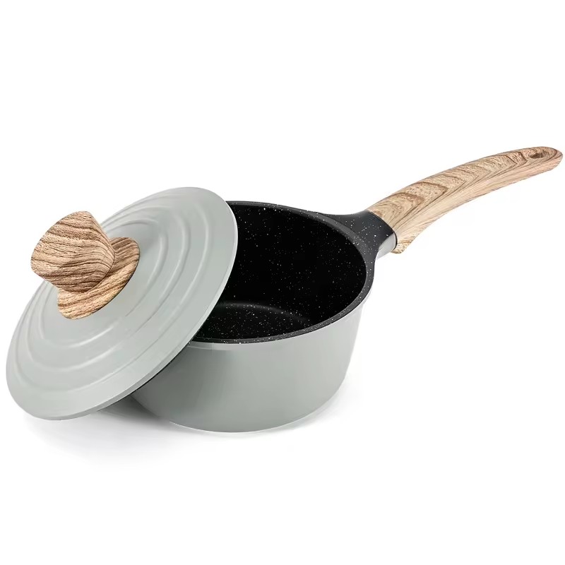 Utensilios de cocina antiadherentes, olla para sopa, sartén, juego de utensilios de cocina de aluminio fundido