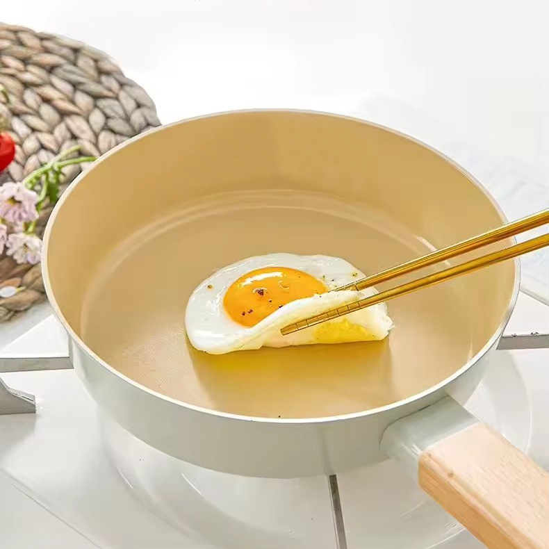 Olla de cerámica japonesa antiadherente, sartén para carne, sartén para leche, olla, juego de wok, cacerola, olla de cocina de inducción